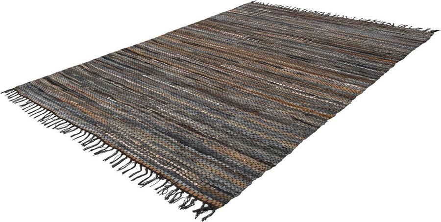 Kayoom Vloerkleed Sonipat 110 Echt leer vlakgeweven hoogwaardige unieke stuk - Foto 4