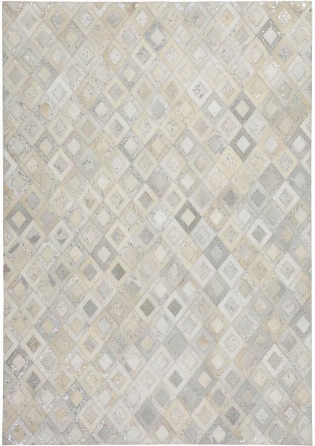 Kayoom Creme Grijs vloerkleed 80x150 cm A-symmetrisch patroon Geruit Modern - Foto 2