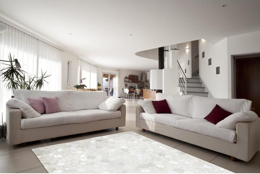 Kayoom Vloerkleed Spark 210 100% leer uniek pluisvrij geschikt voor allergieën & vloerverwarming - Foto 4