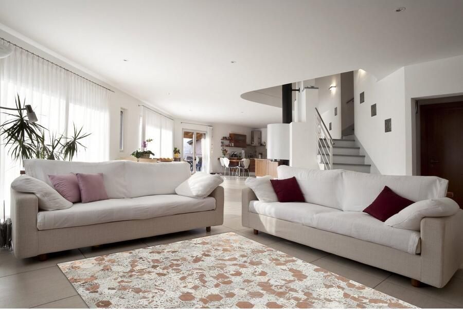 Kayoom Vloerkleed Spark 210 100% leer uniek pluisvrij geschikt voor allergieën & vloerverwarming - Foto 4