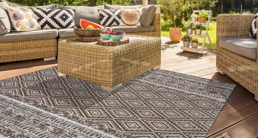 Kayoom Vloerkleed Sunny 110 Bijzonder onderhoudsvriendelijk. Geschikt voor binnen- en buitengebruik. - Foto 2