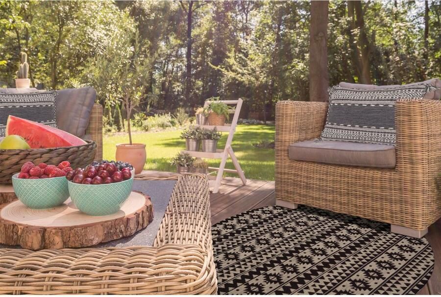 Kayoom Vloerkleed Sunny 210 Bijzonder onderhoudsvriendelijk. Geschikt voor binnen- en buitengebruik. - Foto 3