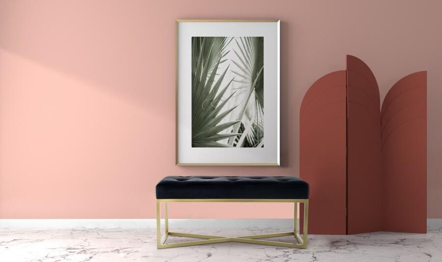 Kayoom Zitbank Diaz 125 Elegante uitstraling door goudkleurig frame biedt meerdere zitplaatsen (1 stuk) - Foto 7