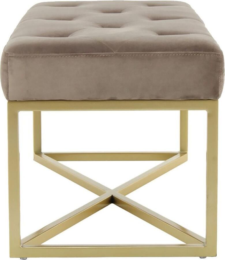 Kayoom Zitbank Diaz 125 Elegante uitstraling door goudkleurig frame biedt meerdere zitplaatsen (1 stuk)