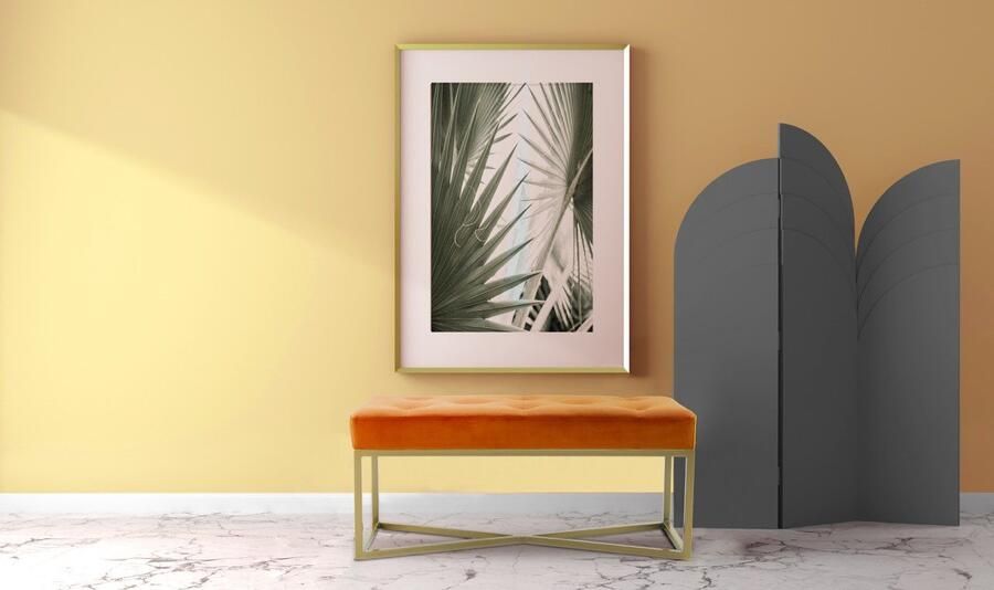 Kayoom Zitbank Diaz 125 Elegante uitstraling door goudkleurig frame biedt meerdere zitplaatsen (1 stuk) - Foto 4