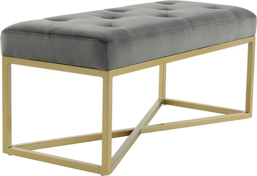 Kayoom Zitbank Diaz 125 Elegante uitstraling door goudkleurig frame biedt meerdere zitplaatsen (1 stuk) - Foto 3