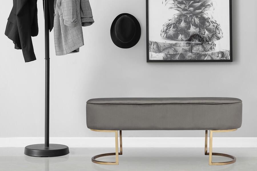 Kayoom Zitbank Pera 225 elegante uitstraling door goudkleurige frame comfortabele bekleding (1 stuk) - Foto 7