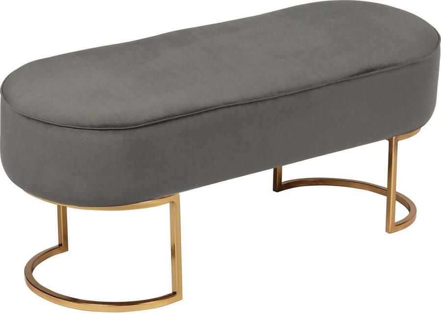 Kayoom Zitbank Pera 225 elegante uitstraling door goudkleurige frame comfortabele bekleding (1 stuk) - Foto 2