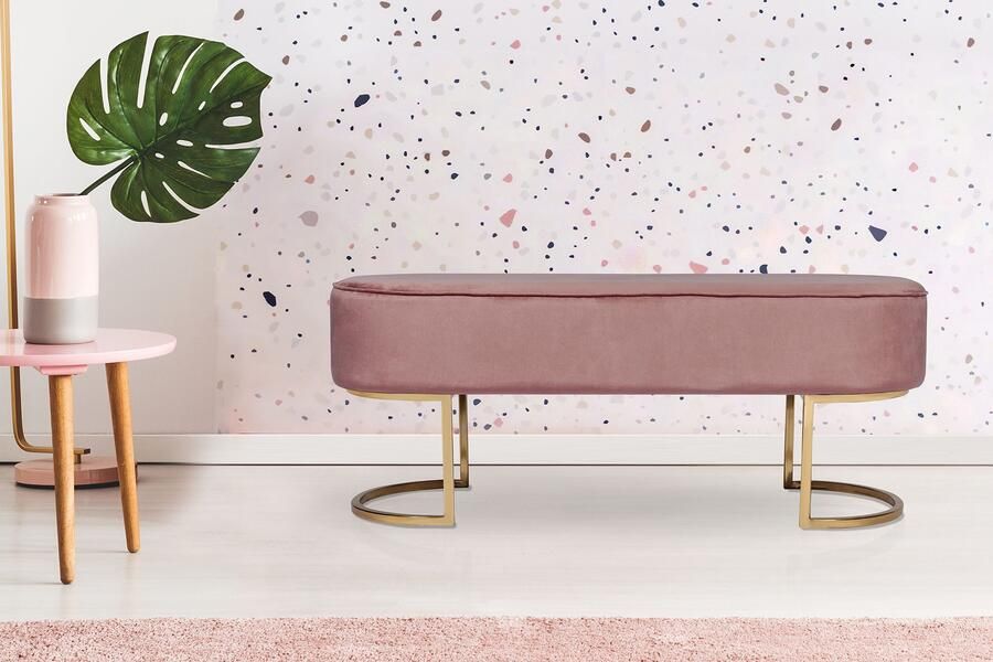 Kayoom Zitbank Pera 225 elegante uitstraling door goudkleurige frame comfortabele bekleding (1 stuk) - Foto 8