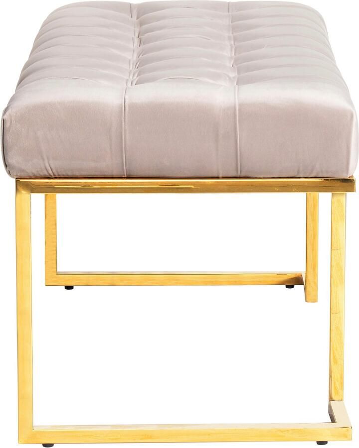 Kayoom Zitbank Rare 225 elegante uitstraling door goudkleurige frame fluwelen zacht gestikt met decoratieve knopen gezellig chique kussen (1 stuk) - Foto 2
