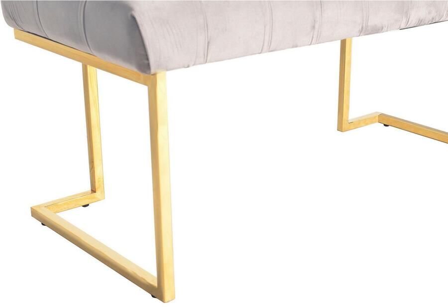 Kayoom Zitbank Rare 225 elegante uitstraling door goudkleurige frame fluwelen zacht gestikt met decoratieve knopen gezellig chique kussen (1 stuk) - Foto 4