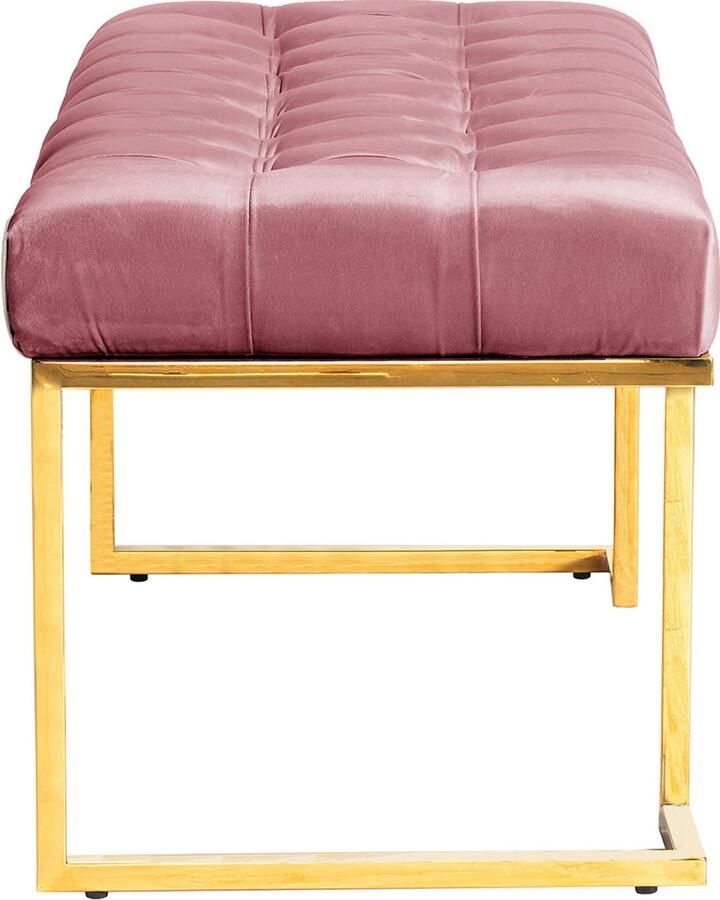 Kayoom Zitbank Rare 225 elegante uitstraling door goudkleurige frame fluwelen zacht gestikt met decoratieve knopen gezellig chique kussen (1 stuk) - Foto 2