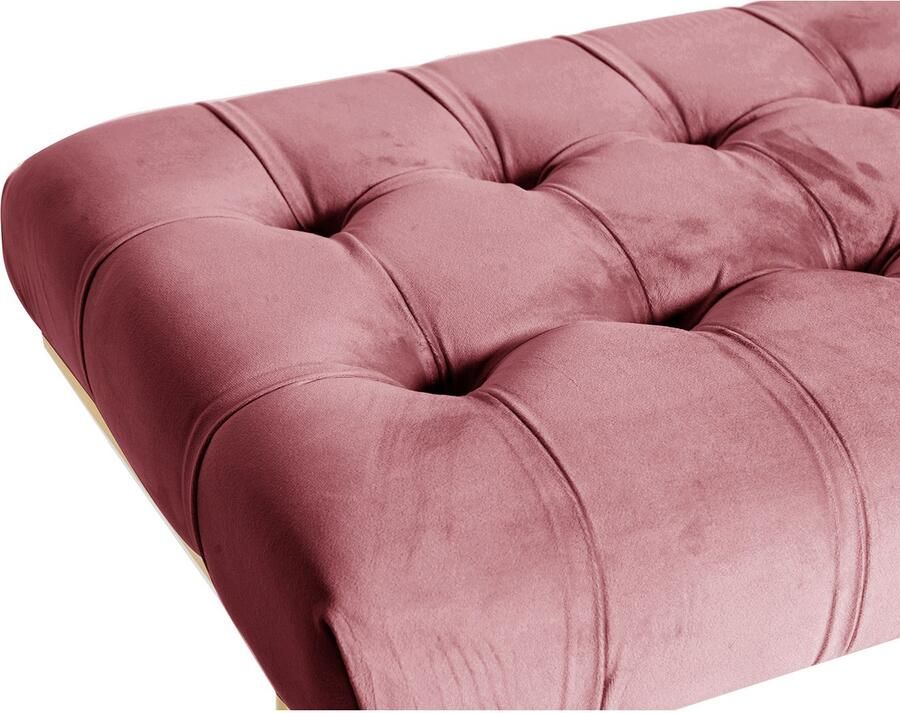 Kayoom Zitbank Rare 225 elegante uitstraling door goudkleurige frame fluwelen zacht gestikt met decoratieve knopen gezellig chique kussen (1 stuk) - Foto 3