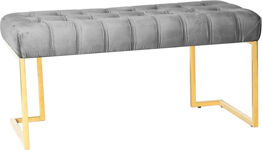 Kayoom Zitbank Rare 225 elegante uitstraling door goudkleurige frame fluwelen zacht gestikt met decoratieve knopen gezellig chique kussen (1 stuk) - Foto 6