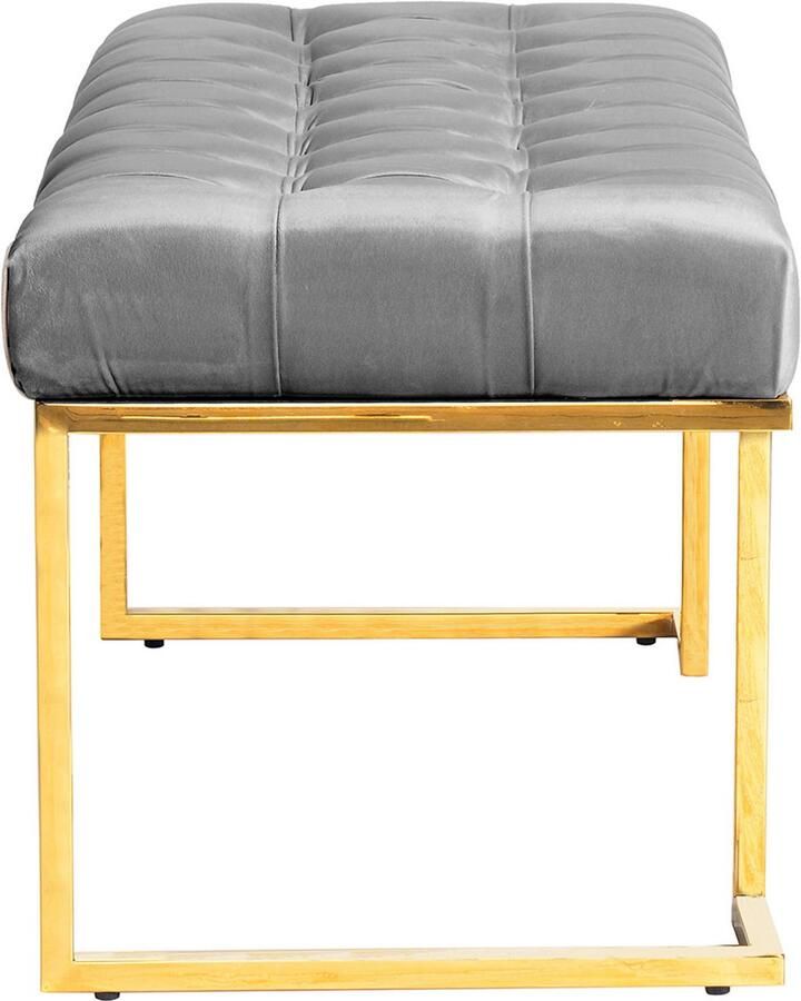 Kayoom Zitbank Rare 225 elegante uitstraling door goudkleurige frame fluwelen zacht gestikt met decoratieve knopen gezellig chique kussen (1 stuk) - Foto 2