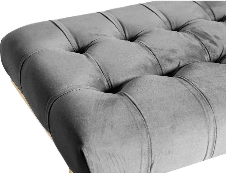 Kayoom Zitbank Rare 225 elegante uitstraling door goudkleurige frame fluwelen zacht gestikt met decoratieve knopen gezellig chique kussen (1 stuk) - Foto 3