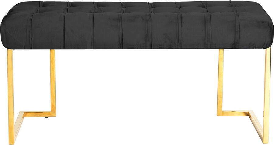 Kayoom Zitbank Rare 225 elegante uitstraling door goudkleurige frame fluwelen zacht gestikt met decoratieve knopen gezellig chique kussen (1 stuk) - Foto 8