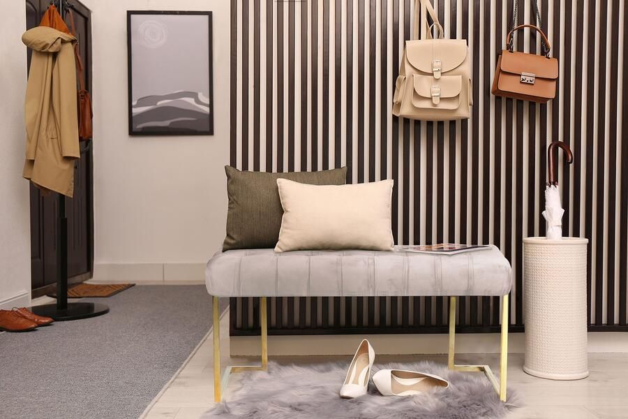 Kayoom Zitbank Rarity 225 elegante uitstraling door goudkleurige frame hoekig fluweelzacht doorgestikt met sierknopen edelstalen frame (1 stuk) - Foto 6