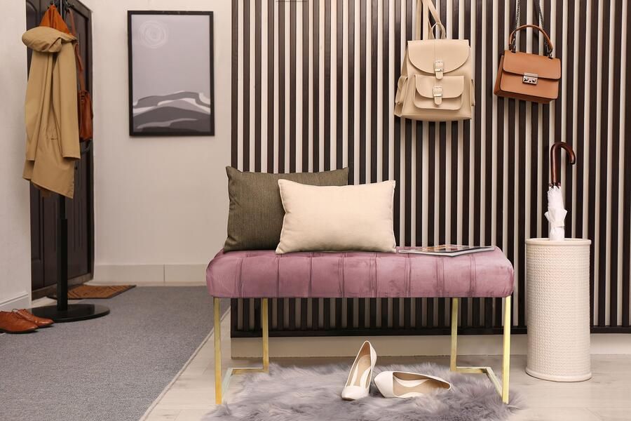 Kayoom Zitbank Rarity 225 elegante uitstraling door goudkleurige frame hoekig fluweelzacht doorgestikt met sierknopen edelstalen frame (1 stuk) - Foto 3