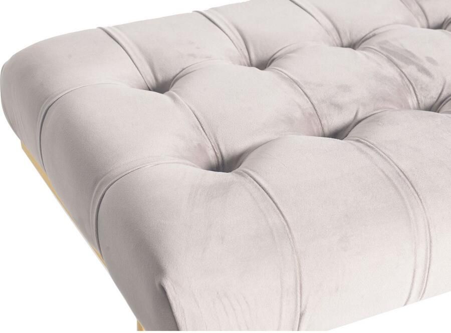 Kayoom Zitbank Rarity 225 elegante uitstraling door goudkleurige frame hoekig fluweelzacht doorgestikt met sierknopen edelstalen frame (1 stuk) - Foto 2