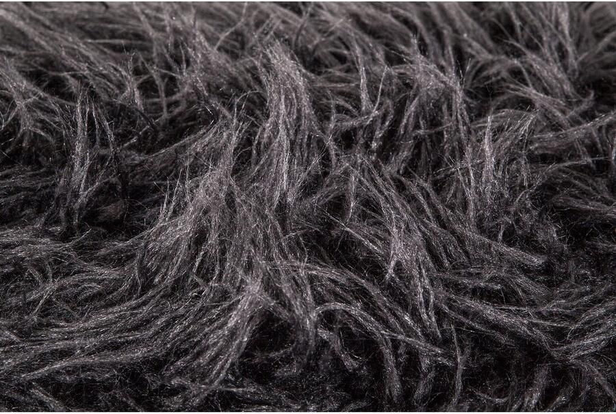 Kayoom Zithocker Fellhocker Laika 110 stijlvolle hocker met kunstbont ronde vorm (1 stuk) - Foto 3