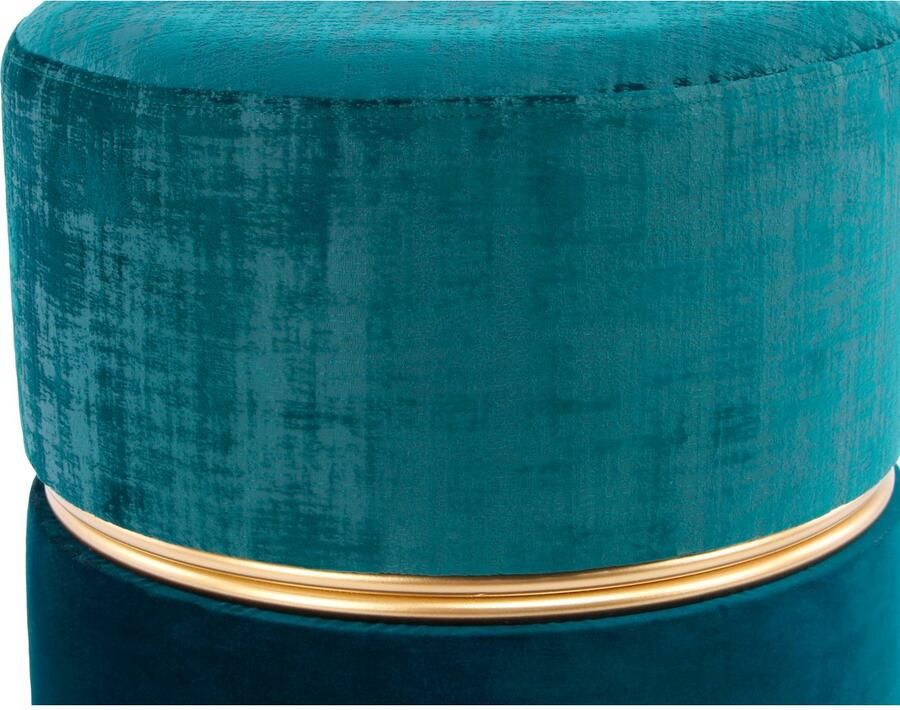 Kayoom Zithocker Kruk Cleopatra 625 zittingkruk in twee kleuren design tweekleurig decoratief onderhoudsvriendelijk edel accent door metalen ring (1 stuk) - Foto 3