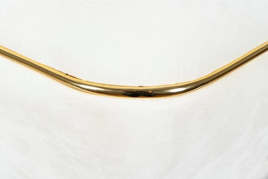 Floraya Designer poef hocker kruk Contessa Ivoor Goud 60x60x42 5cm (LxBxH) Maximaal belastbaar tot 160KG - Foto 4