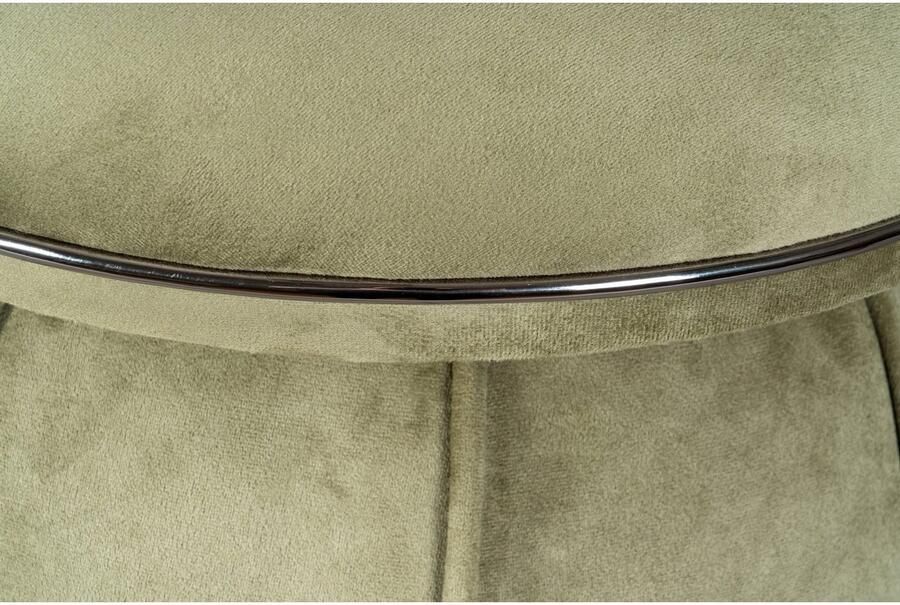 Floraya Designer poef hocker kruk Corin Groen Grijs 51 5x51 5x55cm (LxBxH) Maximaal belastbaar tot 160KG