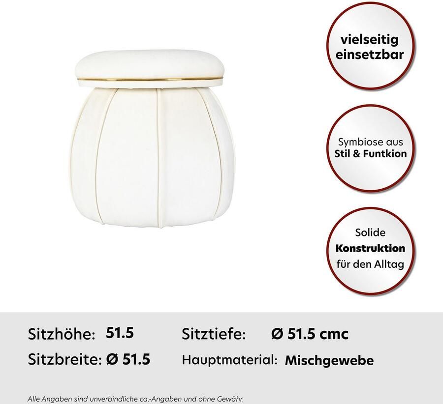 Kayoom Zithocker Kruk Corin extravagante vorm stijlvolle kleuren elegant gestikt voet (1 stuk) - Foto 2