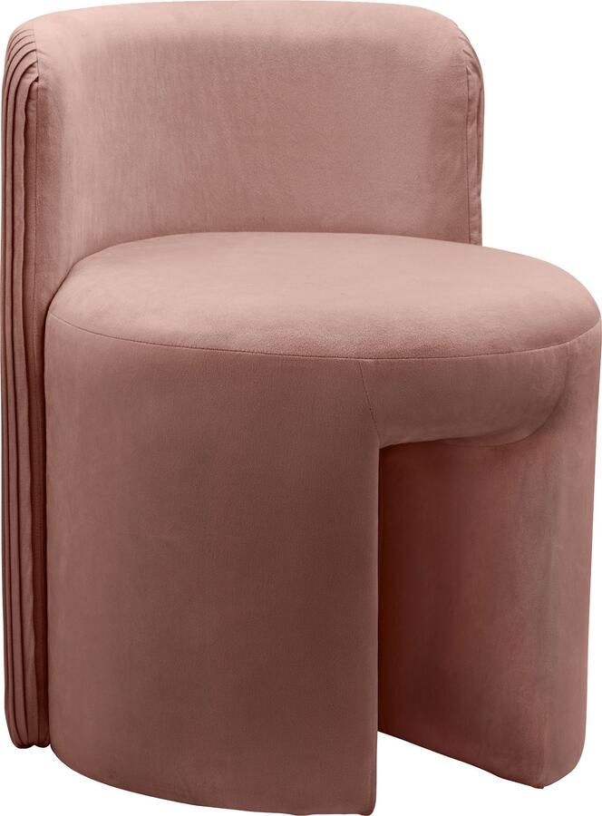 Kayoom Zithocker Kruk Curvy 125 BESTSELLER! comfortabele rugsteun Ronde kruk met rugsteun in plissé-look fluwelen bekleding gepolsterd (1 stuk) - Foto 2