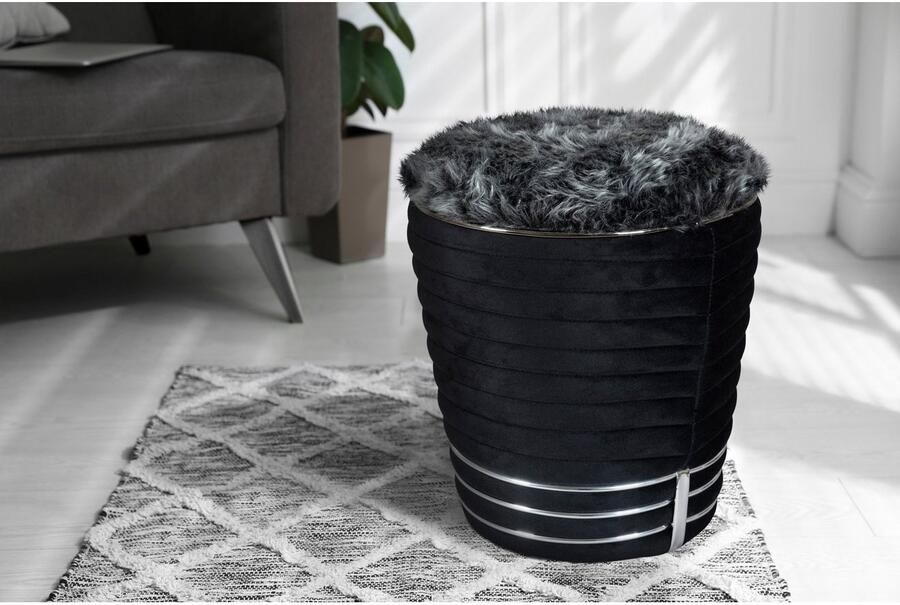 Kayoom Zithocker Kruk Doric trendy look esthetische kleurstelling mooie stiksels comfortabel hoogwaardig onderhoudsvriendelijk hoogwaardige materialen (1 stuk)