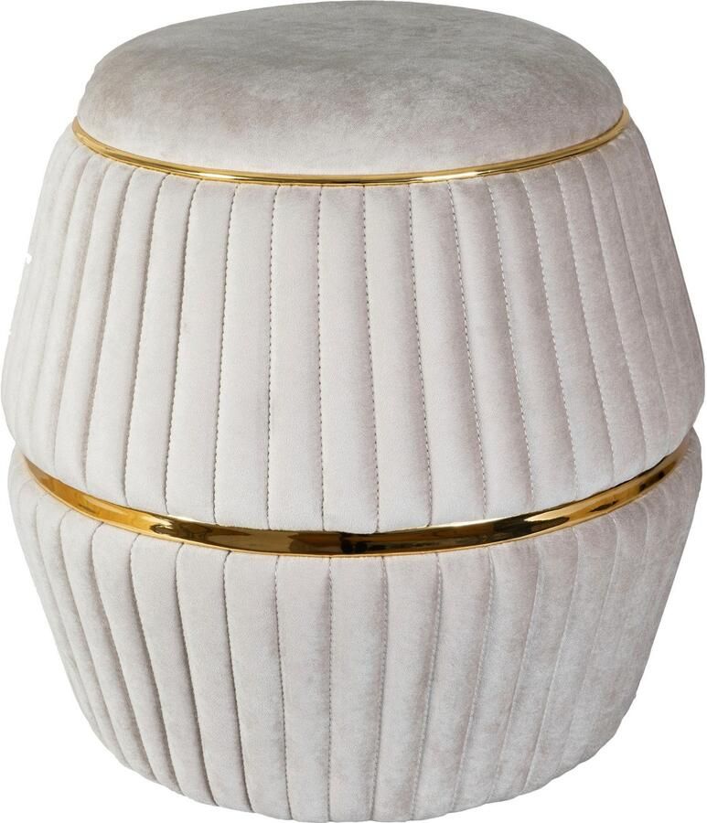 Kayoom Zithocker Kruk Doric trendy look esthetische kleurstelling mooie stiksels comfortabel hoogwaardig onderhoudsvriendelijk in veel ruimtes thuis (1 stuk) - Foto 4