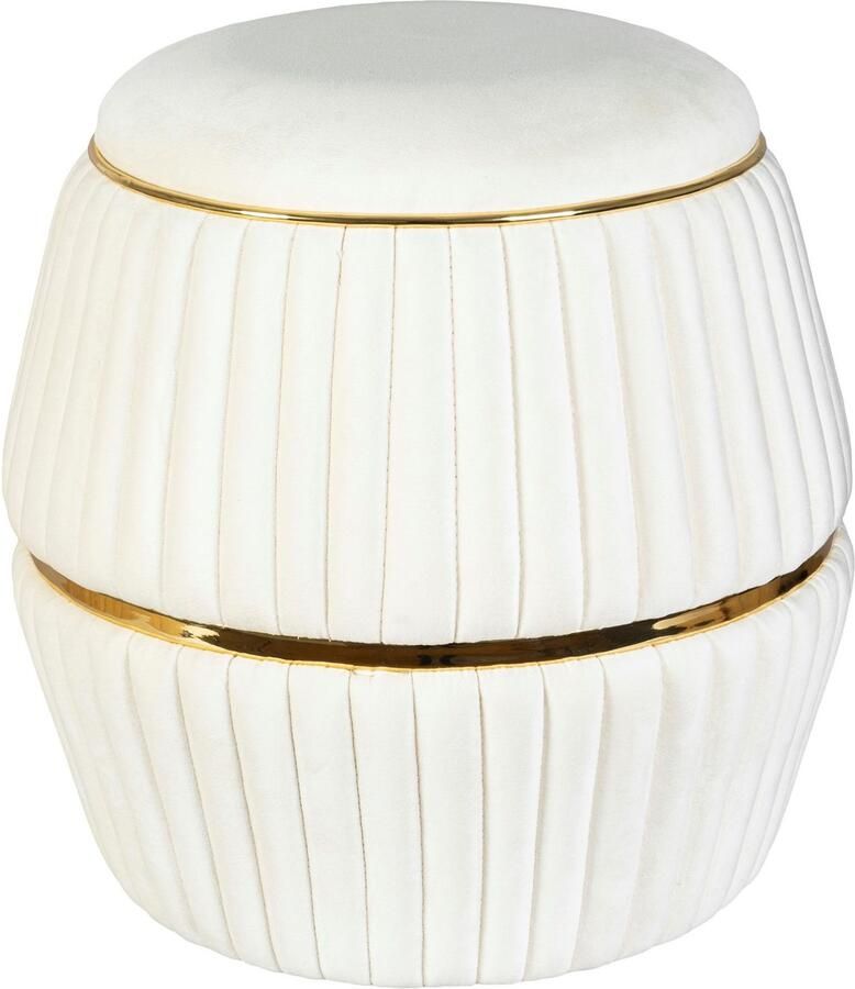 Kayoom Zithocker Kruk Doric trendy look esthetische kleurstelling mooie stiksels comfortabel hoogwaardig onderhoudsvriendelijk in veel ruimtes thuis (1 stuk) - Foto 4