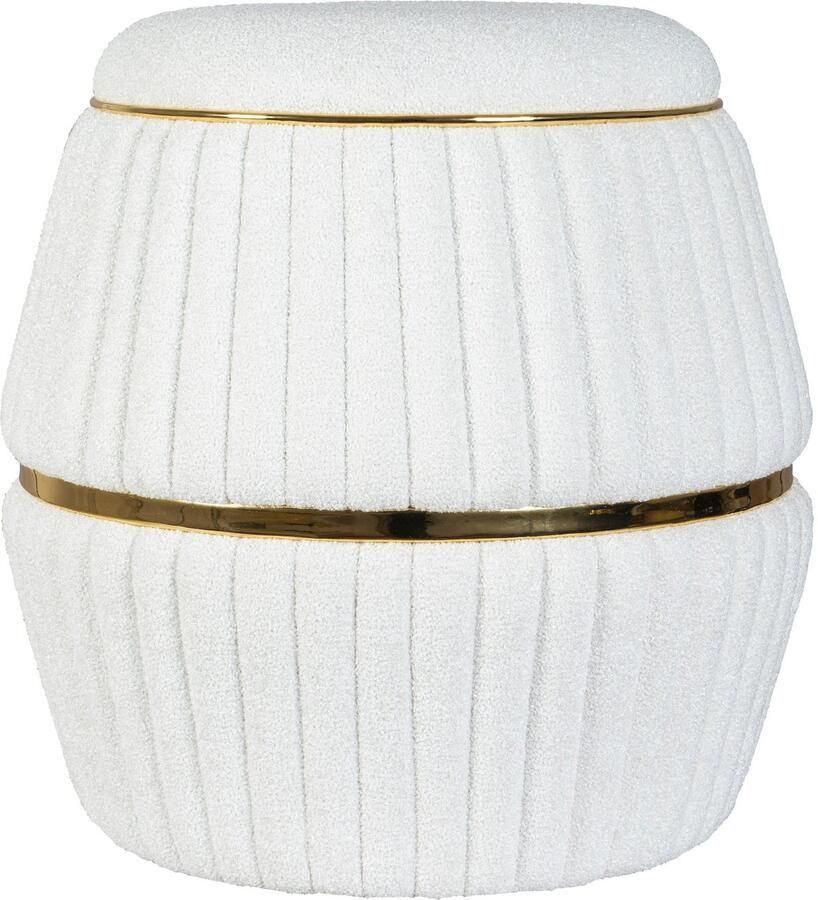 Kayoom Zithocker Kruk Doric trendy look esthetische kleurstelling mooie stiksels comfortabel hoogwaardig onderhoudsvriendelijk in veel ruimtes thuis (1 stuk) - Foto 2