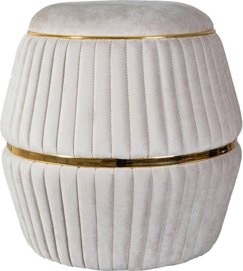 Kayoom Zithocker Kruk Doric trendy look esthetische kleurstelling mooie stiksels comfortabel hoogwaardig onderhoudsvriendelijk in veel ruimtes thuis (1 stuk) - Foto 2