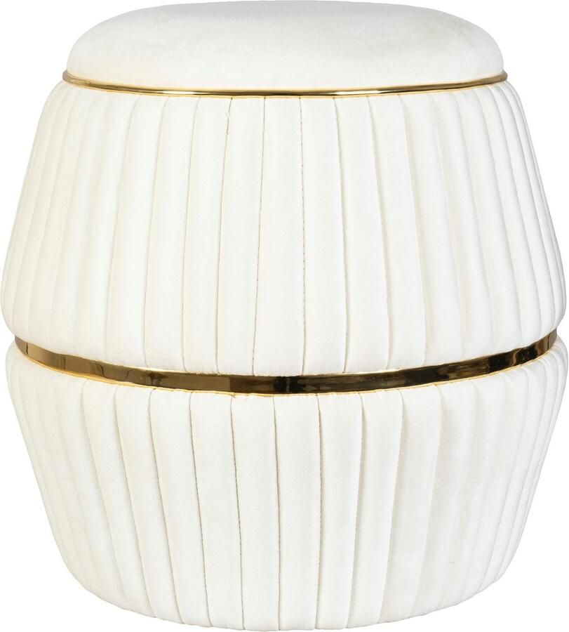 Kayoom Zithocker Kruk Doric trendy look esthetische kleurstelling mooie stiksels comfortabel hoogwaardig onderhoudsvriendelijk in veel ruimtes thuis (1 stuk) - Foto 2