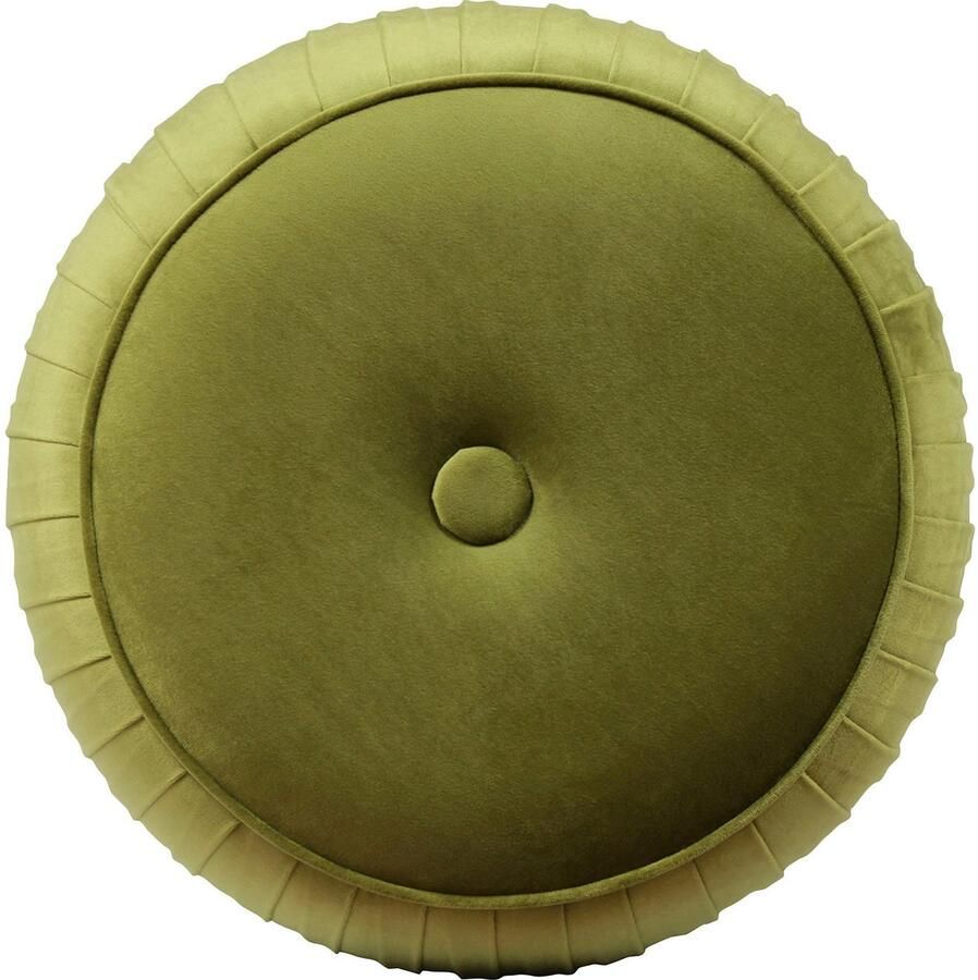 Kayoom Zithocker Kruk Lilje elegante uitstraling door goudkleurige sokkel hoogwaardige fluwelen bekleding (1 stuk)