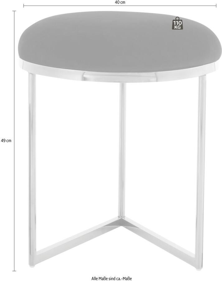 Kayoom Zithocker Kruk Wynona 325 in stijlvol ontwerp met driehoekige basisvorm (1 stuk) - Foto 3