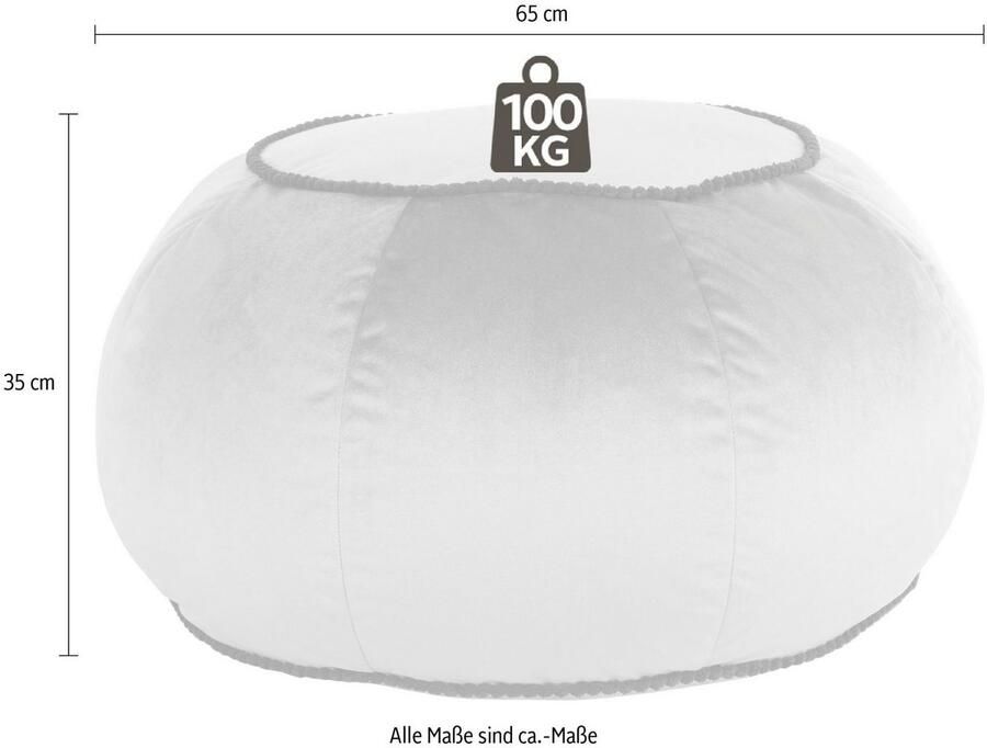 Kayoom Zithocker Pouf Taj Mahal 325 trendy fluweelachtige oppervlakte (1 stuk) - Foto 3