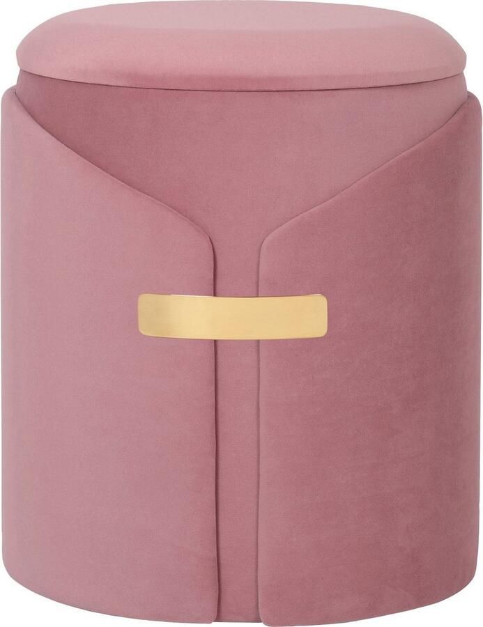 Kayoom Zithoek Kruk Forcet 125 2-delige set elegante kunstfluwelen bekleding modern met opbergruimte decoratief veel decoratieve kleurcombinaties (set 2-delig) - Foto 3