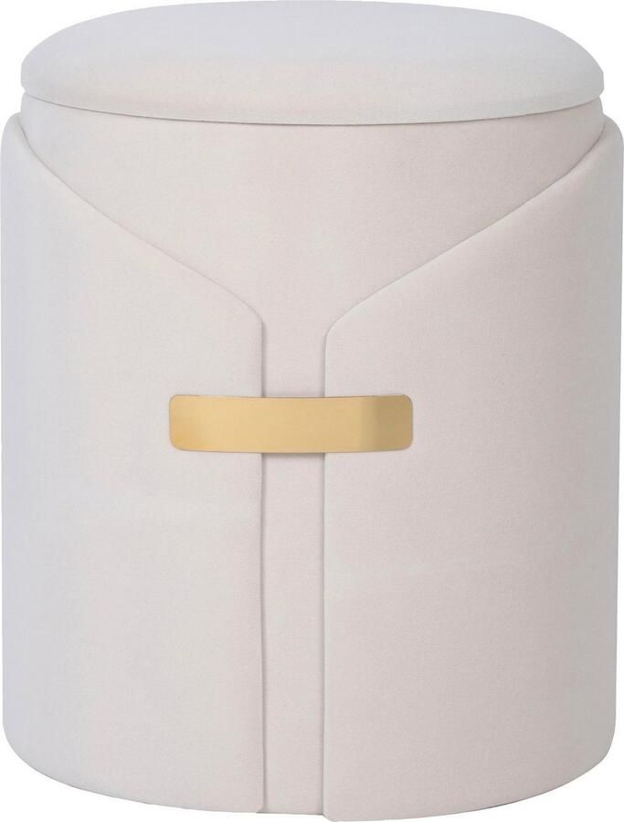 Kayoom Zithoek Kruk Forcet 125 2-delige set elegante kunstfluwelen bekleding modern met opbergruimte decoratief veel decoratieve kleurcombinaties (set 2-delig) - Foto 3