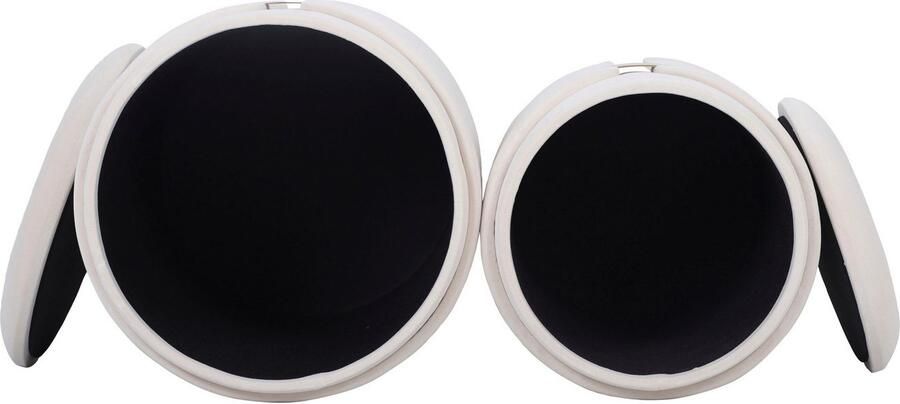 Kayoom Zithoek Kruk Forcet 125 2-delige set elegante kunstfluwelen bekleding modern met opbergruimte decoratief veel decoratieve kleurcombinaties (set 2-delig) - Foto 6