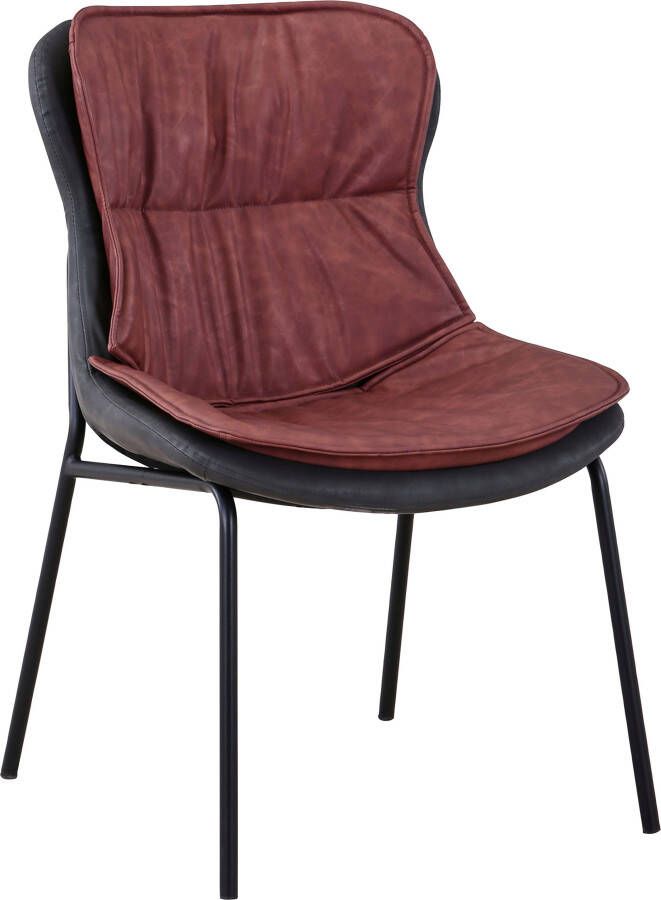 Kayoom Stoel Brady 225 onderhoudsvriendelijk comfortabel aangename zitting met trendy siersteken (1 stuk)