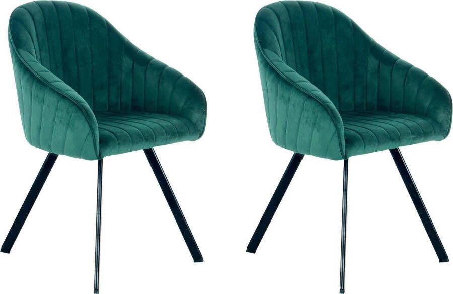 Kayoom Stoel Jodie 125 fluweelzachte bekleding comfortabel effen ontwerp