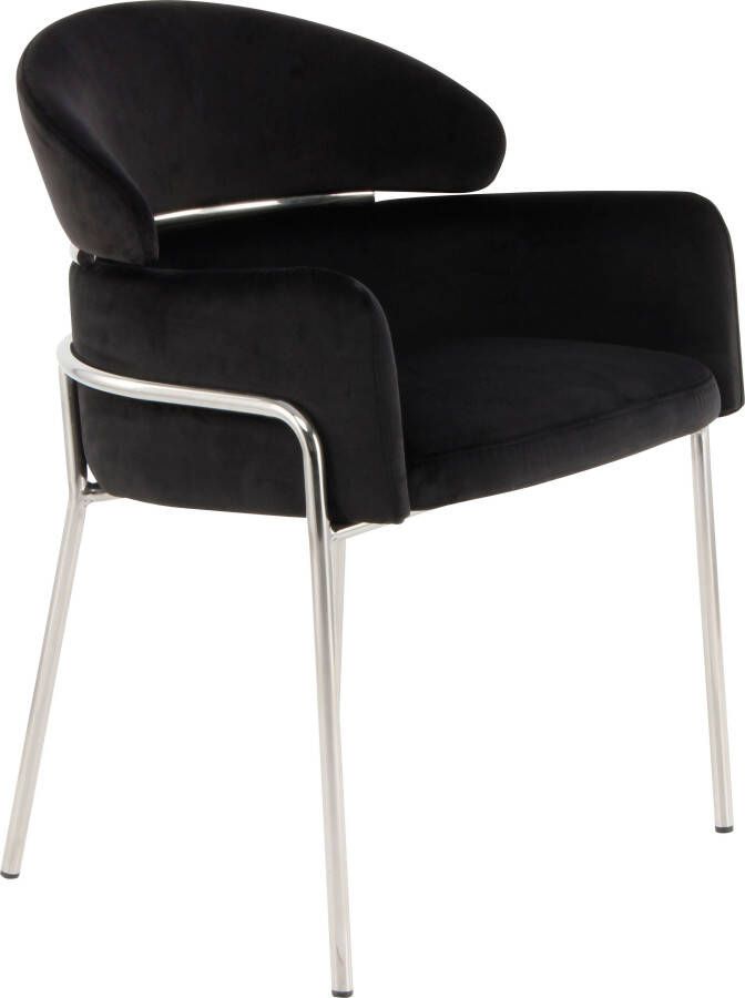 Kayoom Stoel Corey 125 comfortabele stoel trendy retro-look fluweelzachte bekleding onderhoudsvriendelijk zeer gezellig trendy retro-look (1 stuk) - Foto 7