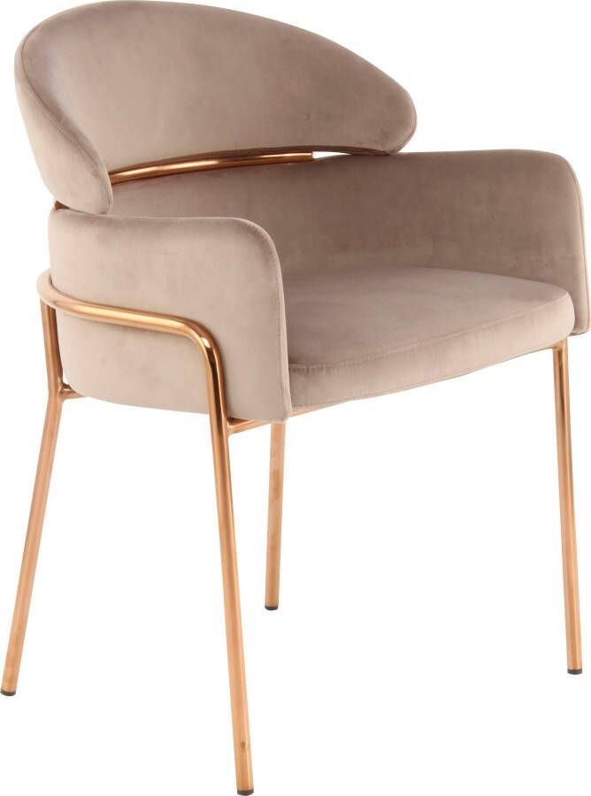 Kayoom Stoel Corey 125 comfortabele stoel trendy retro-look fluweelzachte bekleding onderhoudsvriendelijk zeer gezellig trendy retro-look (1 stuk) - Foto 8