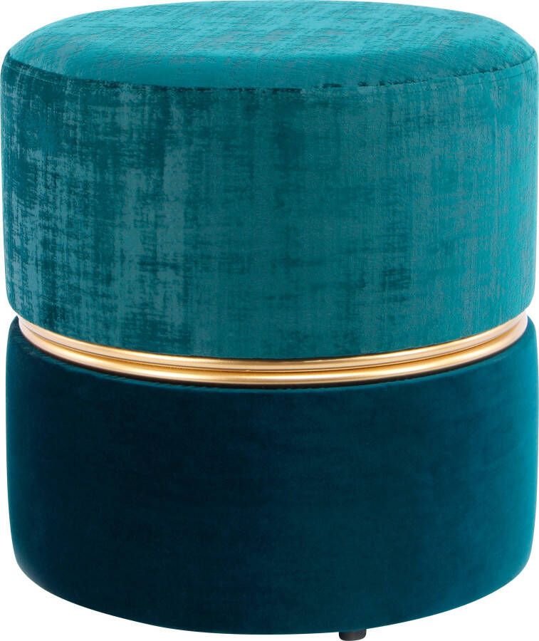 Kayoom Zithocker Kruk Cleopatra 625 zittingkruk in twee kleuren design tweekleurig decoratief onderhoudsvriendelijk edel accent door metalen ring (1 stuk) - Foto 6
