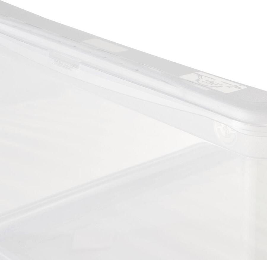 Keeeper Opbergbox Bea clearbox met Air Control-systeem 3 x 18 l stapelbaar 39 x 33 5 x 18 cm (set 3 stuks) - Foto 2