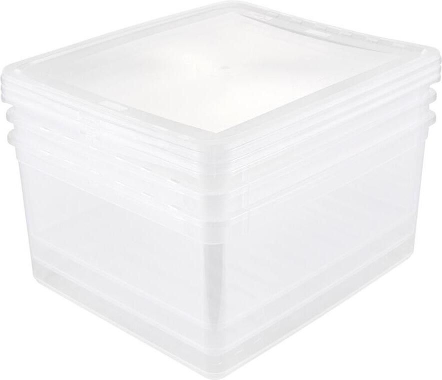 Keeeper Opbergbox Bea clearbox met Air Control-systeem 3 x 18 l stapelbaar 39 x 33 5 x 18 cm (set 3 stuks) - Foto 5