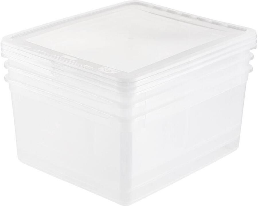 Keeeper Opbergbox Bea met air control-systeem 3x1 7 l 2x5 6 l 3x18 l (set 8 stuks) - Foto 4